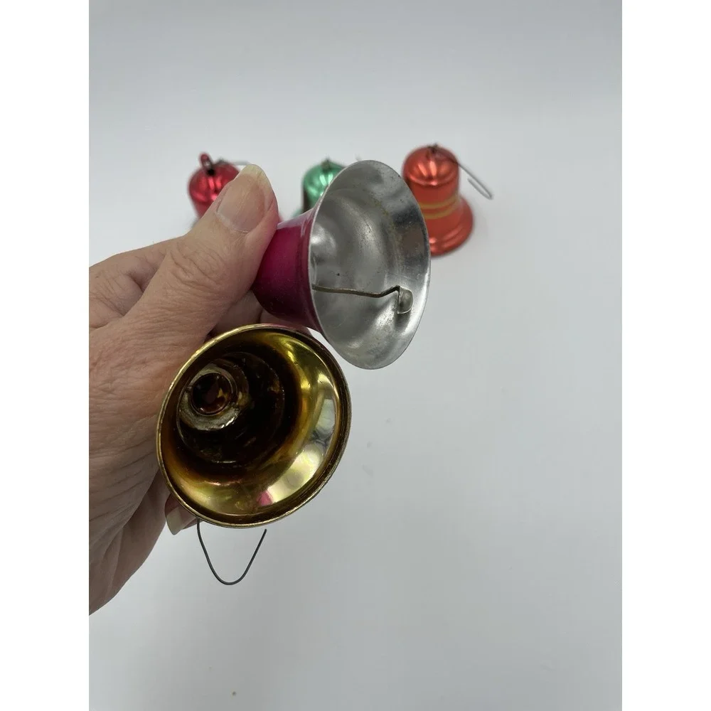 Vintage Lot 14 of  Metal & Plastic MCM Christmas Ornament Bells‎